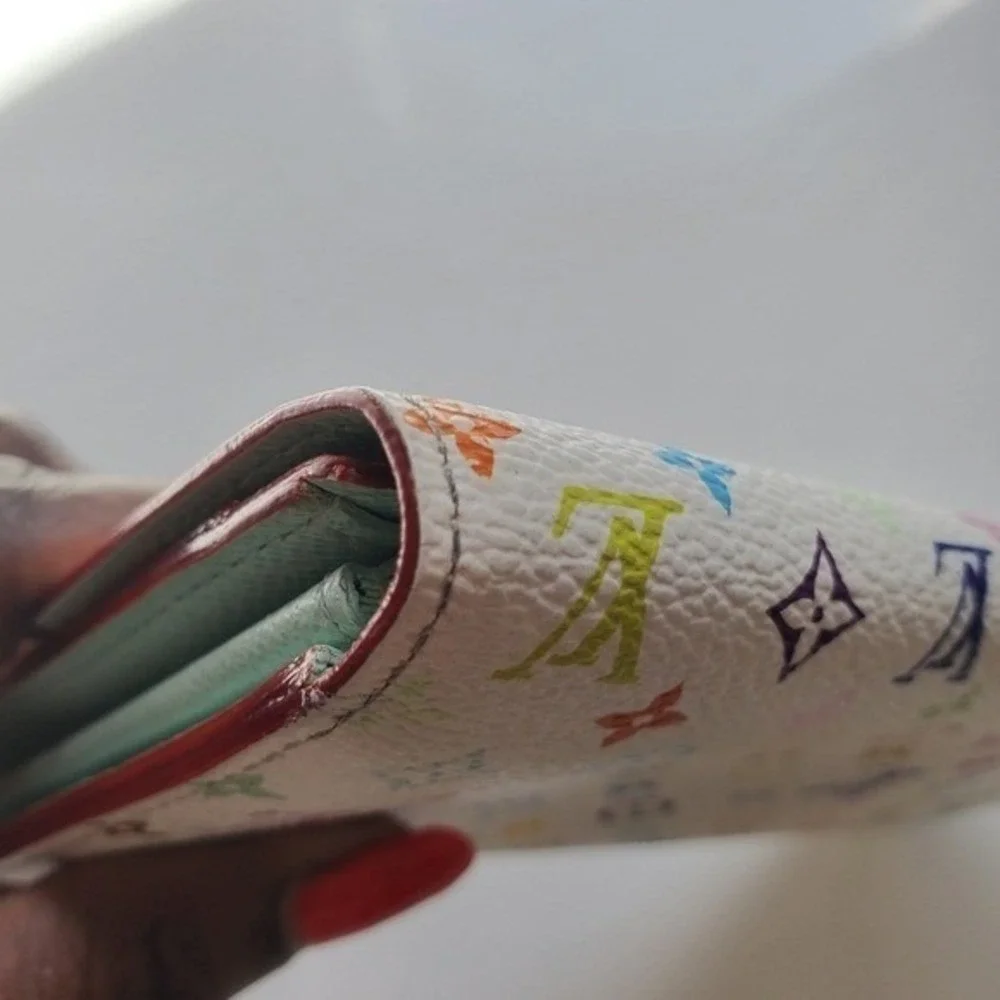 Louis Vuitton x Takashi Murakami White Multicolor Sarah Wallet